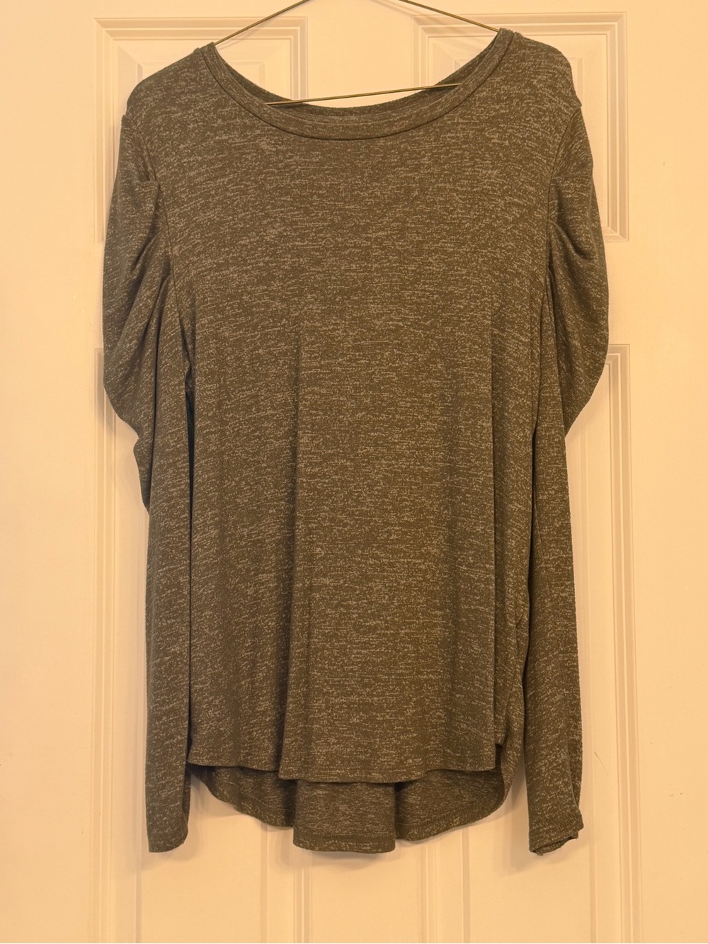 a new day Olive Heathered Long-Sleeve Tee